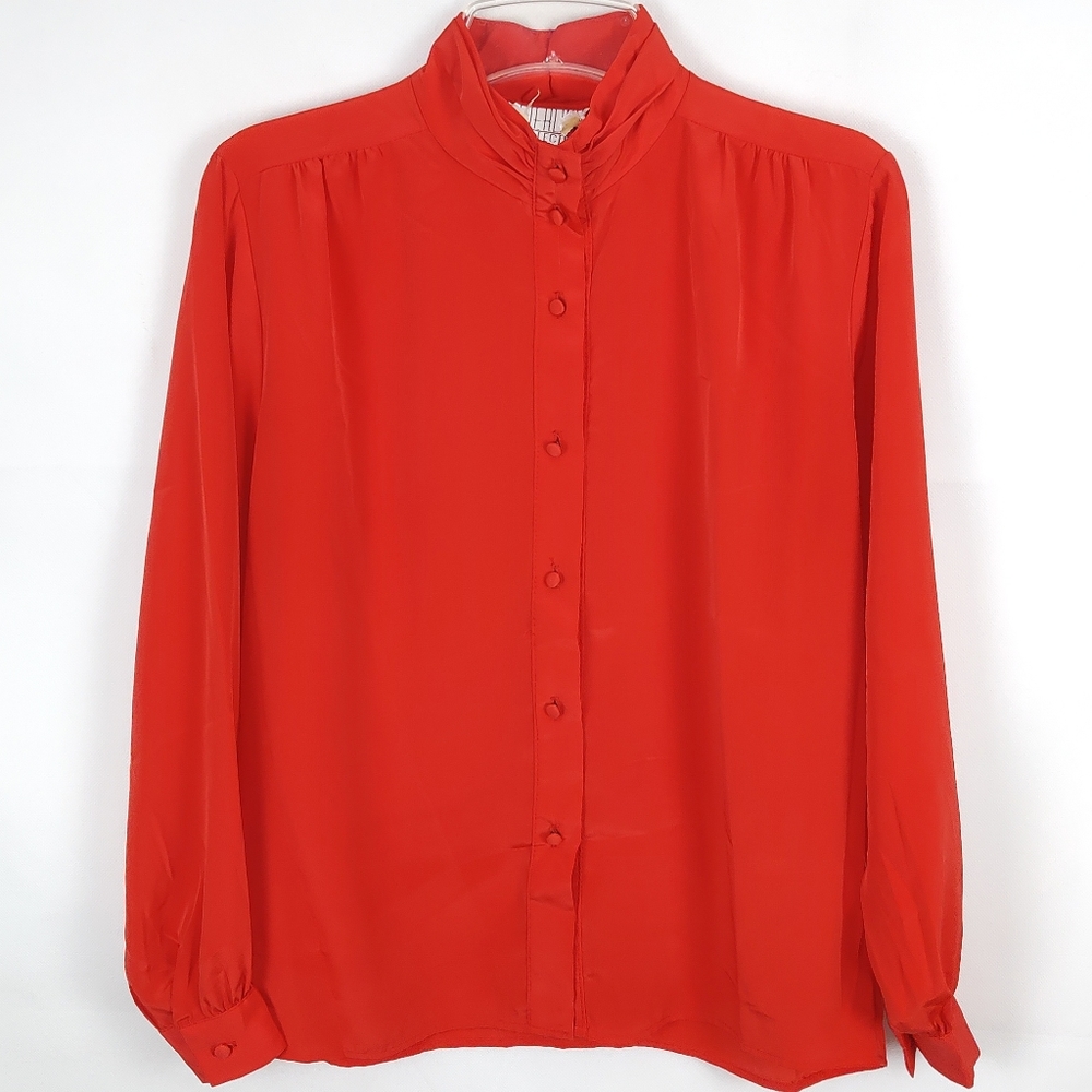 90's Vintage Sterling Collection Button-Down Shirt Womens M/L Minimalist Office